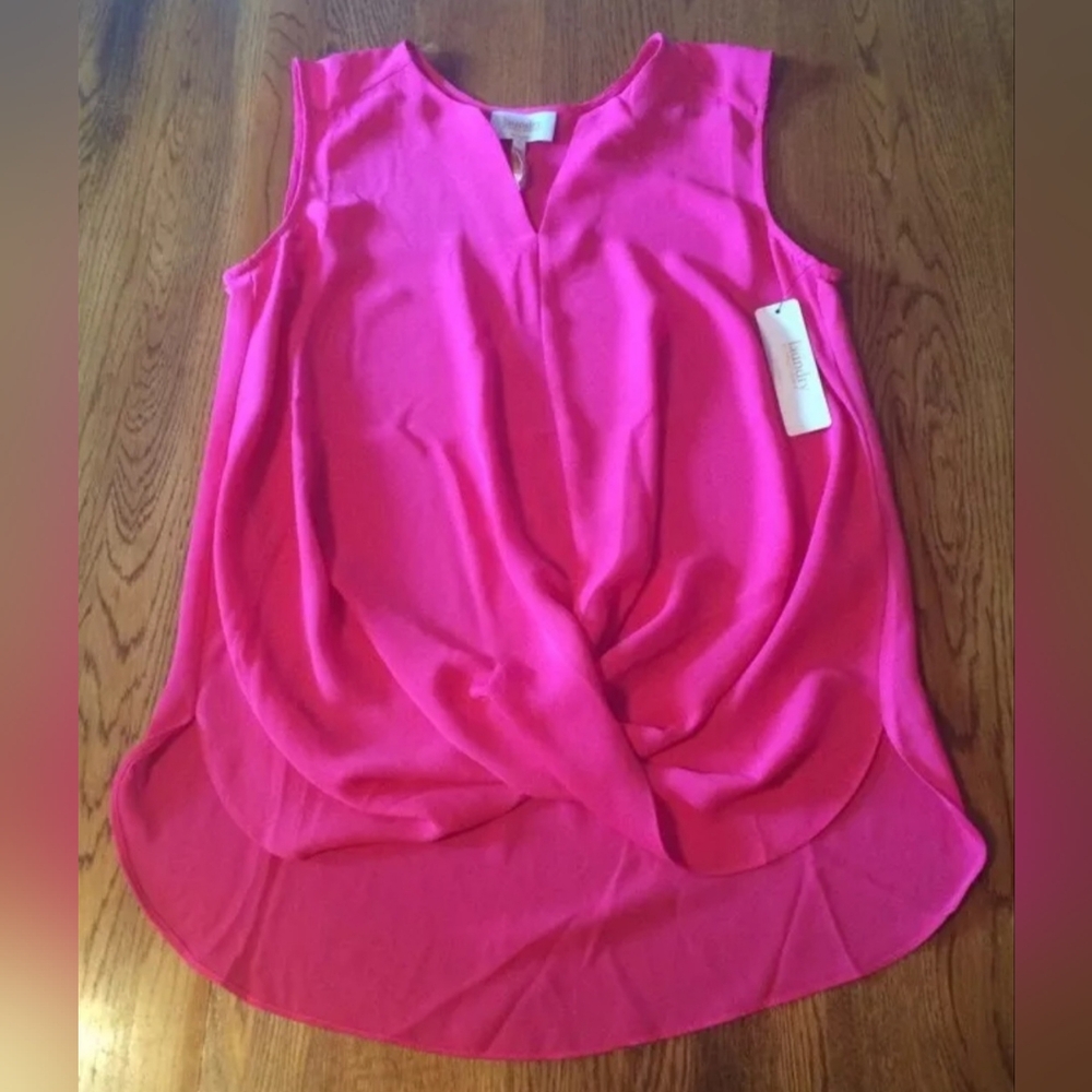 Laundry By Shelli Segal Front Twist Shirt Blouse Women's Size M